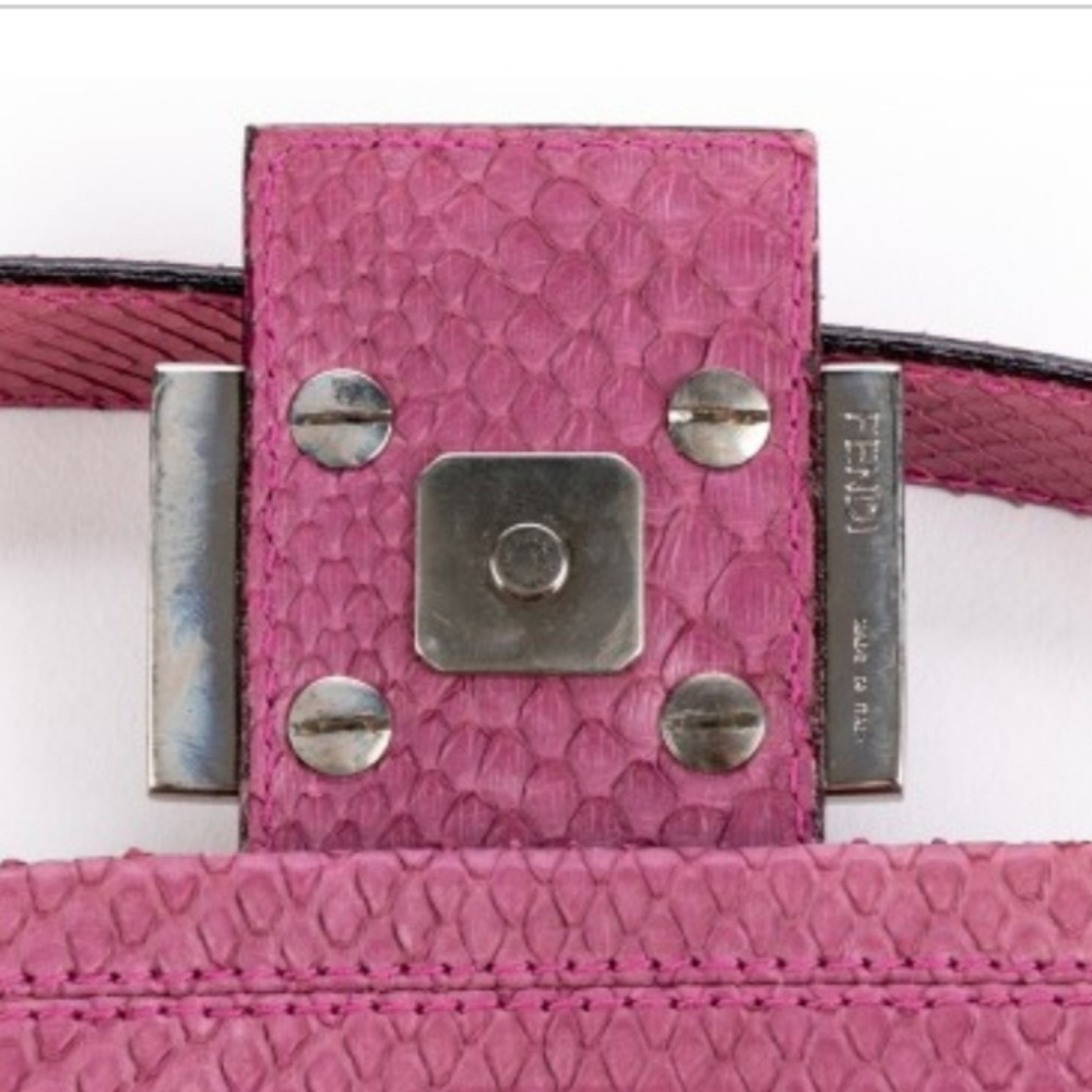 FENDI Python Pink Handbag-Auth - Picture 3 of 8